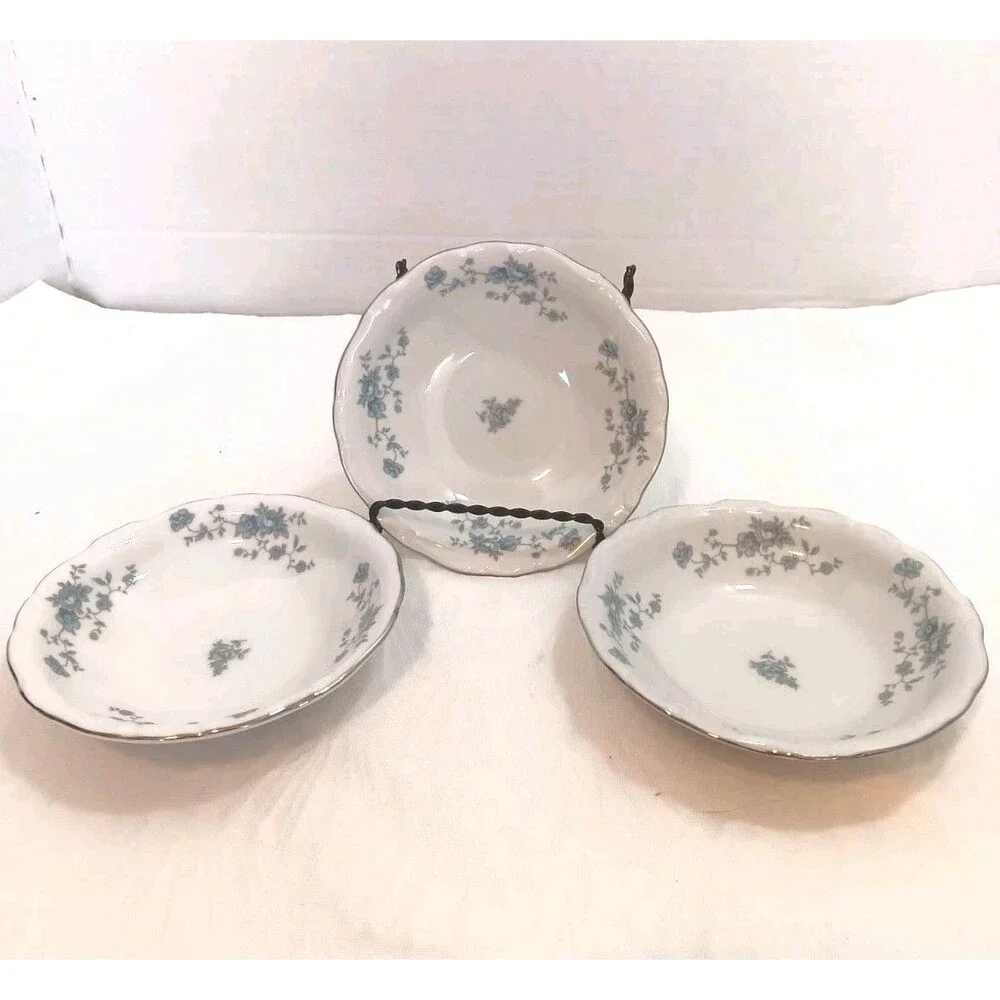 Johann Haviland Blue Garland Berry Bowls Traditions Fine China Thailand Set of 3